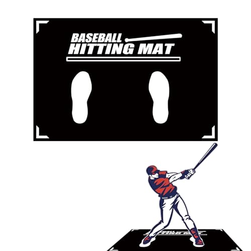 Baseball Training Mat, T Ball, Baseball and Softball Batter Stance Training Mat, Batting Mat 23.6 x 35.4 Inch