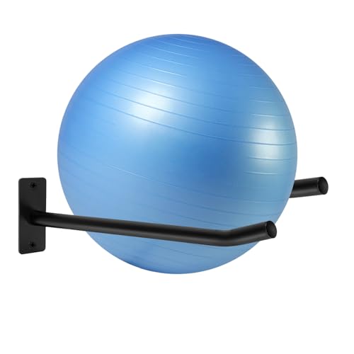 Medicine Ball Rack,Exercise Ball Holder,Wall Rack for Gym Garage Storage Yoga Ball,Suitable for Yoga Ball/Stability Ball/Barre Ball/Yoga Block/Volleyball/Basketball - color: 1 Black