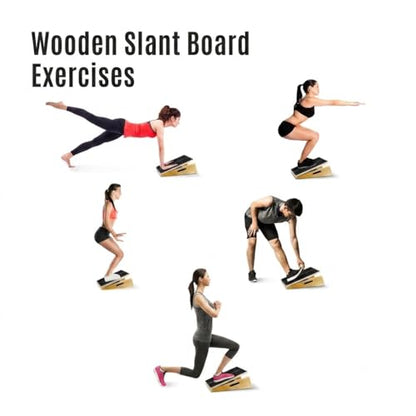 Yes4All Professional Incline Board, Slant Board Calf Stretching, Squat Wedge and Anti-Slip Surface, Portable Side Handle - color: B. 5 Angles - Full Coverage