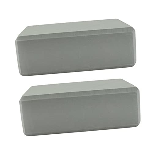 VICASKY 2pcs Yoga Block Anti-skid High Density Eva Rectangular Yoga Accessories for Stability and Support for Beginners and Restorative Poses Grey