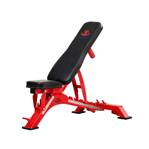 Adjustable Weight Bench 1300 lb Capacity, 40-Position Workout Bench with 10 Backrest & 4 Seat Angles, Heavy Duty Strength Training Bench for Home Gym, Garage Gym, Incline Flat Dumbbell Workouts