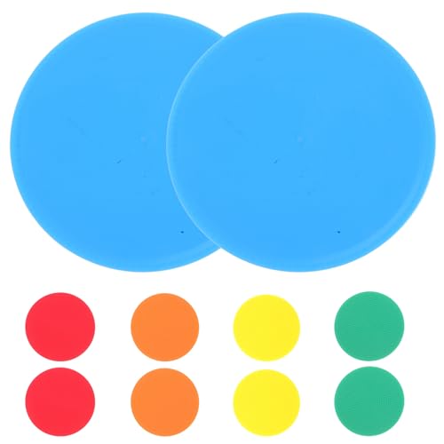 BESTonZON 12pcs Soccer Spot Markers Smooth Flexible Training Discs 10cm Multi-Color Agility Carpet Spot Markers for Football Drills and Sports Floor Use
