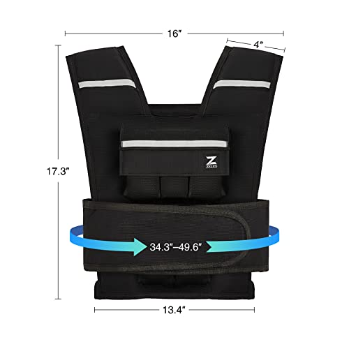 ZELUS Weighted Vest with Adjustable Weights for Home Workouts - color: 23lb Iron Bar