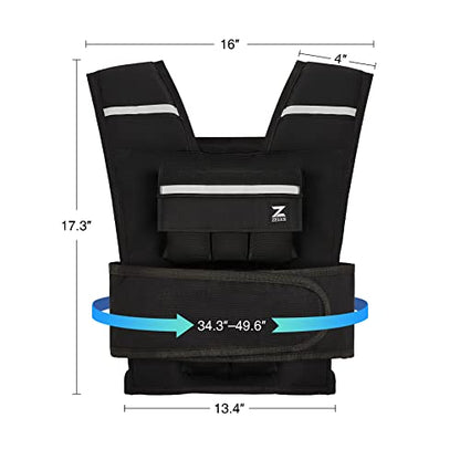 ZELUS Weighted Vest with Adjustable Weights for Home Workouts - color: 23lb Iron Bar