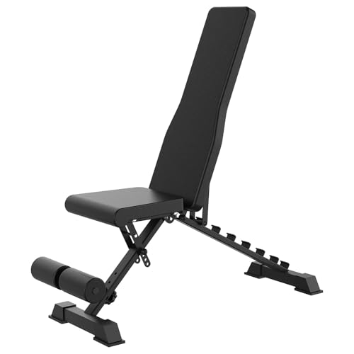 Strength Weight Bench 32 Adjustable Positions Training Benches - Heavy Duty Home Gym Equipment with 1300 LBS Weight Capacity Durable Steel Construction Incline Decline Bench for Full Body Workout - color: Black-s