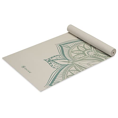 Gaiam Yoga Mat - Premium Thick Non Slip Exercise & Fitness Mat for All Types of Yoga, Pilates & Floor Workouts - color: Vintage Green Point