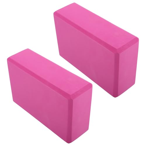 FOMIYES 2pcs Non-slip Eva Yoga Blocks High Density Gym Blocks for Pilates Balance and Stretching Practice, Lightweight Foam Bricks for Adults and Flexibility Training
