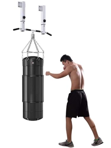 Wall-Mounted Pull-Up Bar With 4 Foam Hand Grips, Adjustable 3 Heights, Heavy-Duty Steel Fitness Bar, Supports 300kg Load