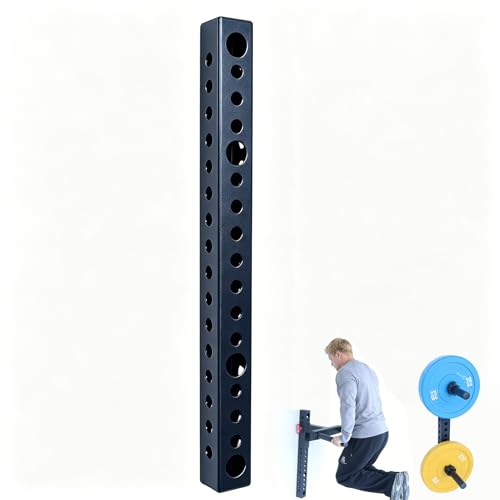 3x3 Wall Storage Stringer Steel Wall Mount Storage Tube Compatible with Various Accessories Heavy Duty Gym Storage for Fitness Equipment Textured Black Powder Coat Finish (900mm)