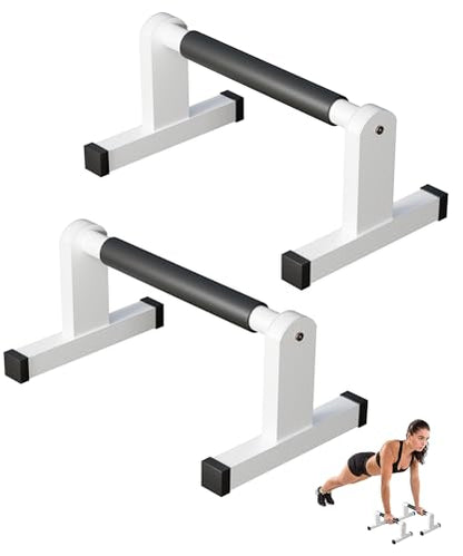 Push Up Bars, Heavey Duty Parallettes Dip Bar with Non-slip Grips for Calisthenics Planche L Sit Handstand Fitness Floor Workout, Pushup Station Handles Stand for Gym Strength Training