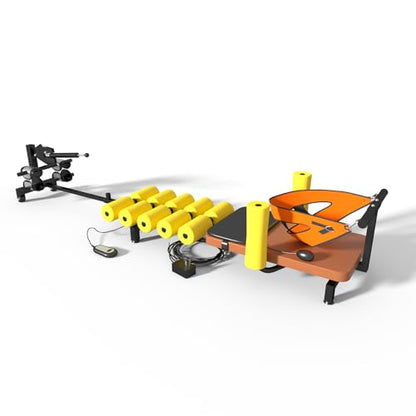Fitness Full Body Traction Table, Massage Cervical Traction Bench & Lumbar Traction Bed, Home Stretch Decompression Machine for Tension Relief, Lumbar Stretching - color: Brown