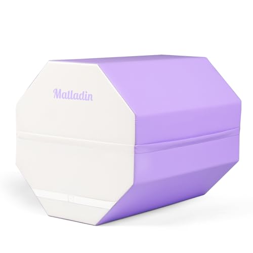 Matladin Gymnastics Octagon Tumbler Skill Shape Trainer, Exercise Gymnastic Equipment Backbend, Handsprings Tumbling Mat for Gym Exercise Cheerleading Martial Arts Home Use - color: White, Purple