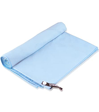 Microfiber Towel, Beach Towel, Fast Drying, Lightweight, Soft, Compact, Quick Dry Fitness Hiking Yoga Camping Travel Towel (Blue, L 30x60 in)