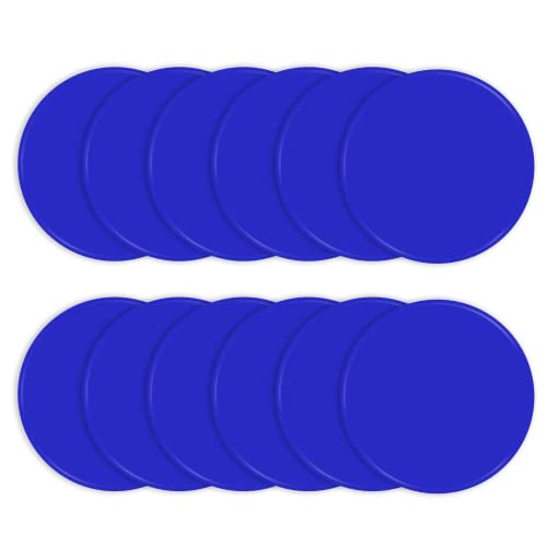Poly Spots 4 Inch & 9 Inch Non-Slip Flat Cones Spot Markers for Gym Floor - style: Blue 12 Pcs 9inch