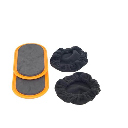 Core Sliders for Workout, Elliptical Gliding Discs for Abdominal Training, Thickened ABS Plastic Fitness Sliders for Home Gym Pilates & Yoga (Pair) - color: orange