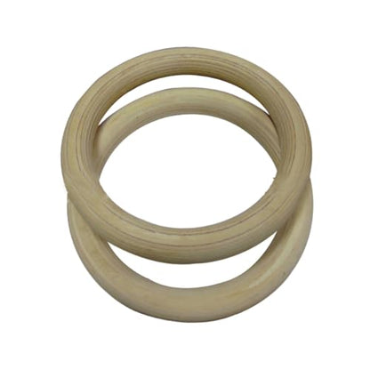 Toyvian Wooden Gymnastic Rings Woven Straps Adjustable Exercise Rings for Bodyweight Training for Home and Outdoor Workouts 28mm Diameter