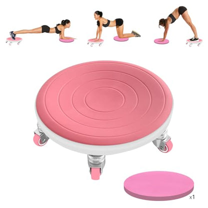 6 Caster Ab Roller, Ab Exercise Equipment with Knee Pads, Ab Roller Wheel for Core Exercise, Abdominal Strength Training for Home Gym, 360° Silent Ab Workout Equipment