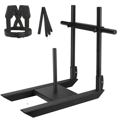 Weight Sled for Training Adjustable Handle Push-Pull Workout Sled Fitness Sled for Athletic Exercise, Speed Improvement and Strength Training