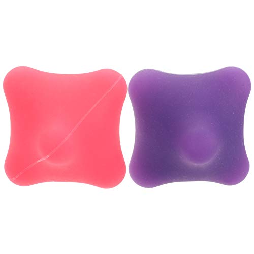 HEALLILY Hand Massage Ball 2.36 Inch Hexagonal Acupuncture Grip Balls for Hand Therapy Palm Massager Finger Exercise Tool for Muscle Movement and Relaxation 2 Pack