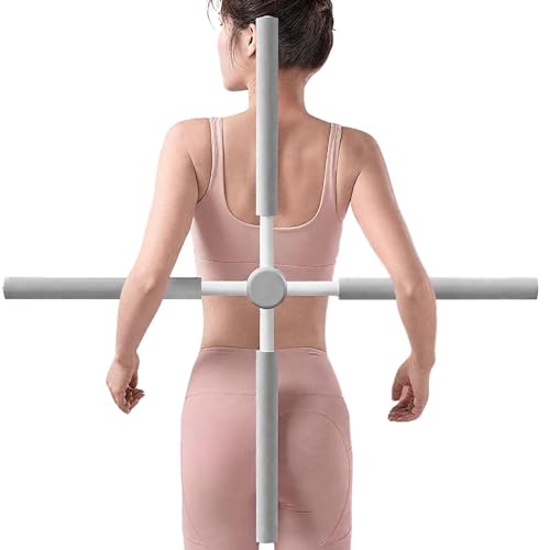 Yoga Postures Stick for Women – Humpback Correction Tool, Aligning Aid, Adjustable Spine & Neck Support, Daily Sitting Exercise | Portable Back Straightener Office, Home, Travel, Practice - color: Gray