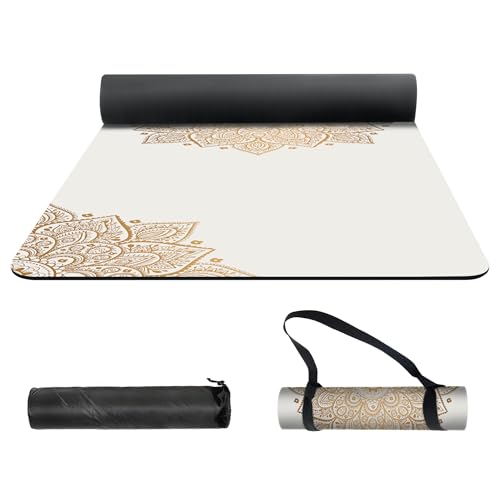 nuveti Yoga Mat Print Extra Thick TPE Non Slip Fitness Exercise Mat with Carrying Bag,72"x24" Extra Thick 6MM Exercise & Workout Mat for Yoga, Pilates Fitness and Floor Exercises