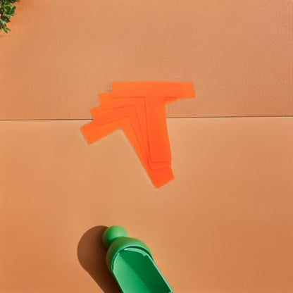 4pcs T-Shaped Football Training Spot Markers Flat Boundary Pads Orange Athletic Court Accessories for Agility Drills and Field Marking