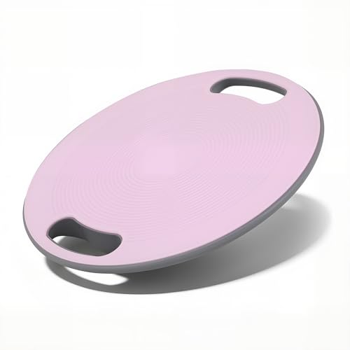 Wobble Aerobic Step Platform Balance Board with Non-skid Tpr Bump Surface, 360 Rotation for Stability Training, Versatile Home Gym Exercise Workout Step Aerobics Platform - color: Pink