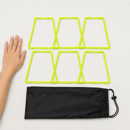 Football Training Agility Hoops, 50cm Speed Agility Rings with Handbag, Trapezoidal Track and Field Accessories for Children's Exercise