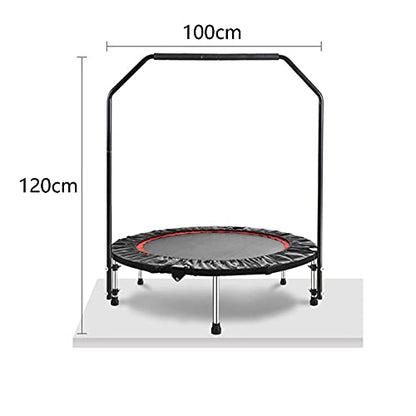 Replacement Trampoline Pad Outdoor Trampoline 40",Fitness Trampoline with Handle,Mute Foldable Trampoline Mini Exercise Rebounder for Adults Indoor/Garden Workout Equipment,Maximum Load 200Kg