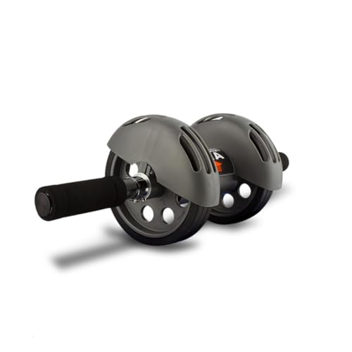 Automatic Rebound Ab Wheel with Dual Wheels and Blue Kneeling Pad Abdominal Roller for Core Workout Muscle Toning and Fitness Training at Home Gym