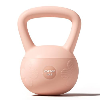 YOTTOY Soft Kettlebell for Home Workouts, Anti-Slip Wide Handle Strength Training Kettlebells, Cushioned Base for Safety - Ideal for Men, Women & Beginners