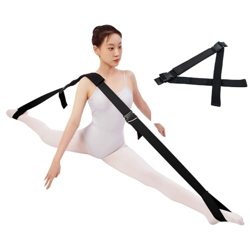 Modular 3-in-1 Yoga Straps System: Detachable Ends with Quick-Lock Buckles & Lumbar Pad - 150cm Adjustable Stretching Band for Splits, Pilates, Gym, Dance, Physical Therapy & Flexibility Training - color: Black