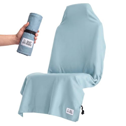 Microfiber Towel Seat Cover (Coastal Blue) - color: Coastal Blue