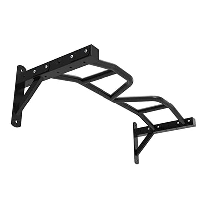 Multiple Grips Heavy Duty Steel Pull Up Bar Wall Mount, Wall Mounted Home Pull Up Bar Chin Up Bar Strength Training Equipment for Indoor Workout/Home Gym, Max Weight 660 Lbs