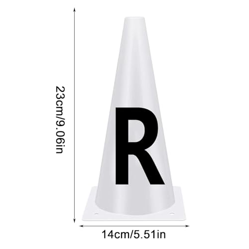 Horse Dressage Cones - Dressage Markers Equipment, Horse Training Sports Cone with Letters | Dressages Letters, Durable PP Material, Equestrian Athletes Events, 23x14cm