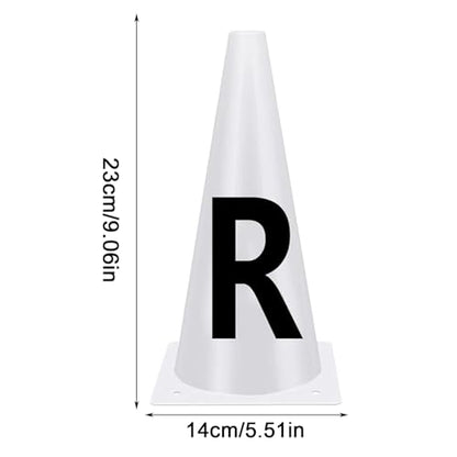 Horse Dressage Cones - Dressage Markers Equipment, Horse Training Sports Cone with Letters | Dressages Letters, Durable PP Material, Equestrian Athletes Events, 23x14cm