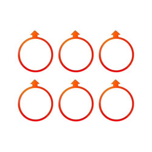 6Pieces Arrows Shaped Agility Cones Rings Set for Sports Drills Movement and Motor Skills Training Rings for Athletic - color: OR
