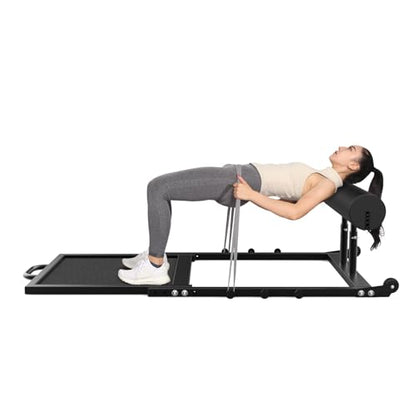 Hip Thrust Machine with Adjustable Resistance – Glute Workout Equipment for Home Gym, Deep Squat & Multipurpose Glute Trainer Bench for Booty & Core Strength Training