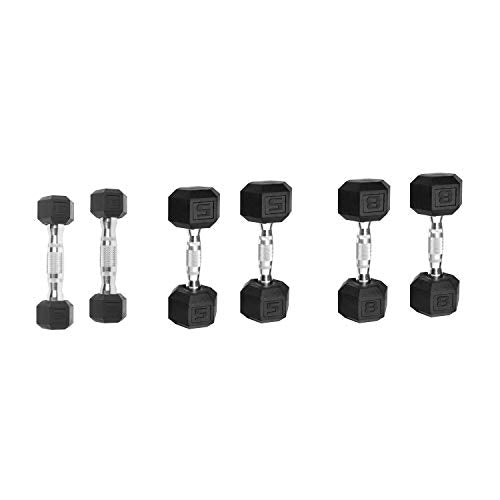 CAP Barbell Coated Hex Dumbbell Set - size: 32 Pound Coated Set