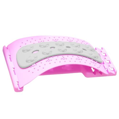 Waist Curved Traction Massager, Arc Traction Lumbar Stretcher, Back Support Board Massager, Spine Stretcher Massagers for Office Travel Post-Workout Muscle Relaxation Discomfort Recovery