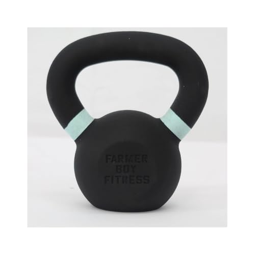 Cast Iron Kettlebell with Color Rings, Strength Training Weight for Home and Commercial Gym - size: 15 LB