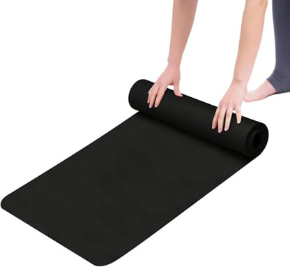 Yoga Mat for Women & Men, Non Slip Anti-Tear High Density Exercise Pad with Carrying Strap, Home Workout Mat for Floor, Gym, Fitness, Pilates, Stretching