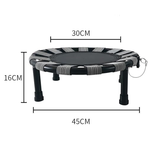 Qianly Mini Trampoline Round Trampoline Quiet Portable Sturdy Jump Bed Folding Trampoline for Home Toy Workout Birthday Gifts Adults