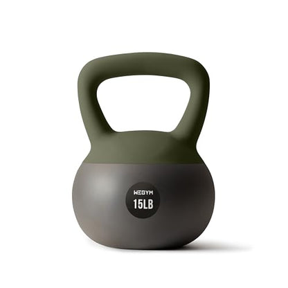 WeGym Soft Kettlebells and Kettlebell Sets for Home Strength Training - color: Forest, style: 15LB