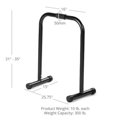 Titan Fitness Dip Bars, Freestanding Paralettes, Adjustable Height Dip Station, Heavy Duty Parallel Bars for Home, Calisthenics Equipment for Tricep Dips, Pull-Ups, Push-Ups & More, Rated 300 LB