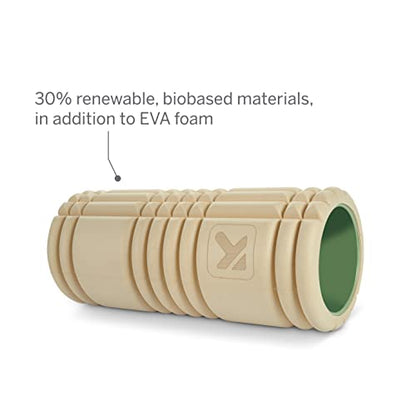 TRIGGERPOINT Performance Therapy Grid Patented Multi-Density Foam Massage Roller (30% Renewable Materials) Exercise, Deep Tissue Muscle - Muscle Pain&Tightness, Improves Circulation (13"), Tan - color: Tan, size: 13 Inch