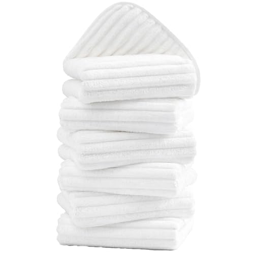6 Pack Soft Microfiber Hand Towels for Bathroom, 16"x30", White - color: White