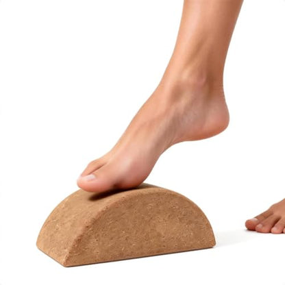VOSAREA Cork Yoga Block - High Density Natural Support for Pilates, Hot Yoga & Meditation - Non Slip Pilates Bricks for Balance, Stretching & Strength - Durable Fitness Prop for Beginners & Pros