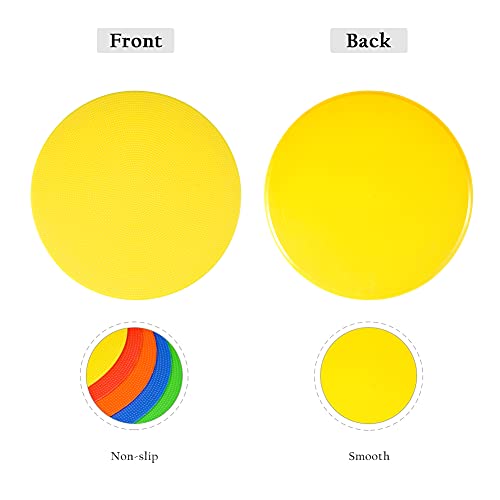 VGEBY 10Pcs Spot Markers, Flat Disc Markers Round Silicone Speed Training Spot Cones Field Marker for Soccer, Basketball, Baseball Supplies Vgeby1 Disc Markers