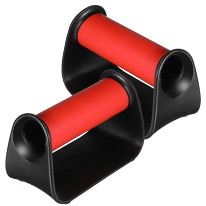 Push up Bars and Handles for Floor Workouts, Portable Strength Training Push-up Grips, Crimson Push-up Stands for Home Exercise Equipment, Fitness Workout Equipment for Men